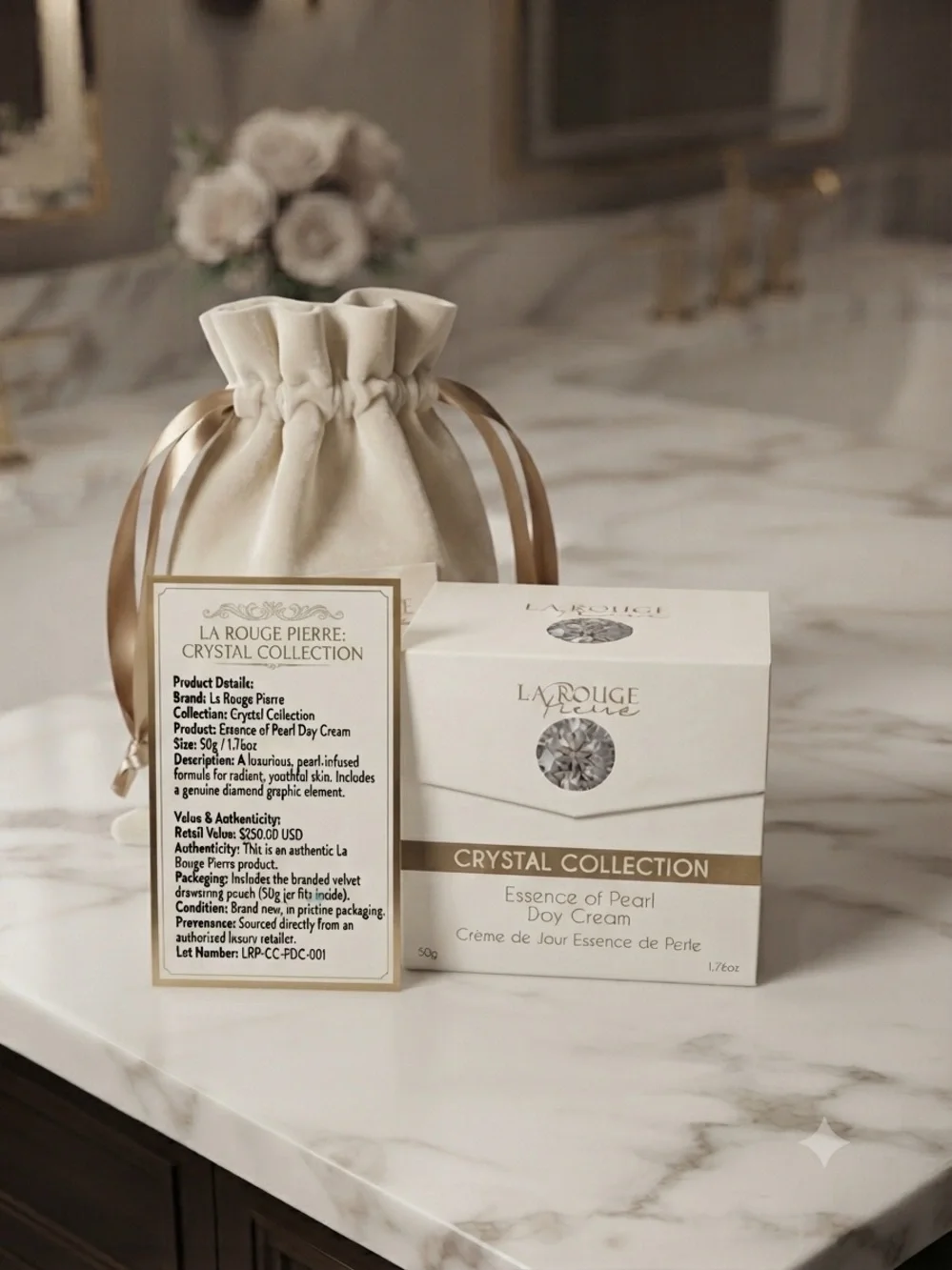 LaRouge Pierre Crystal Collection Essence of Pearl Day Cream $250 & Beauty Gift